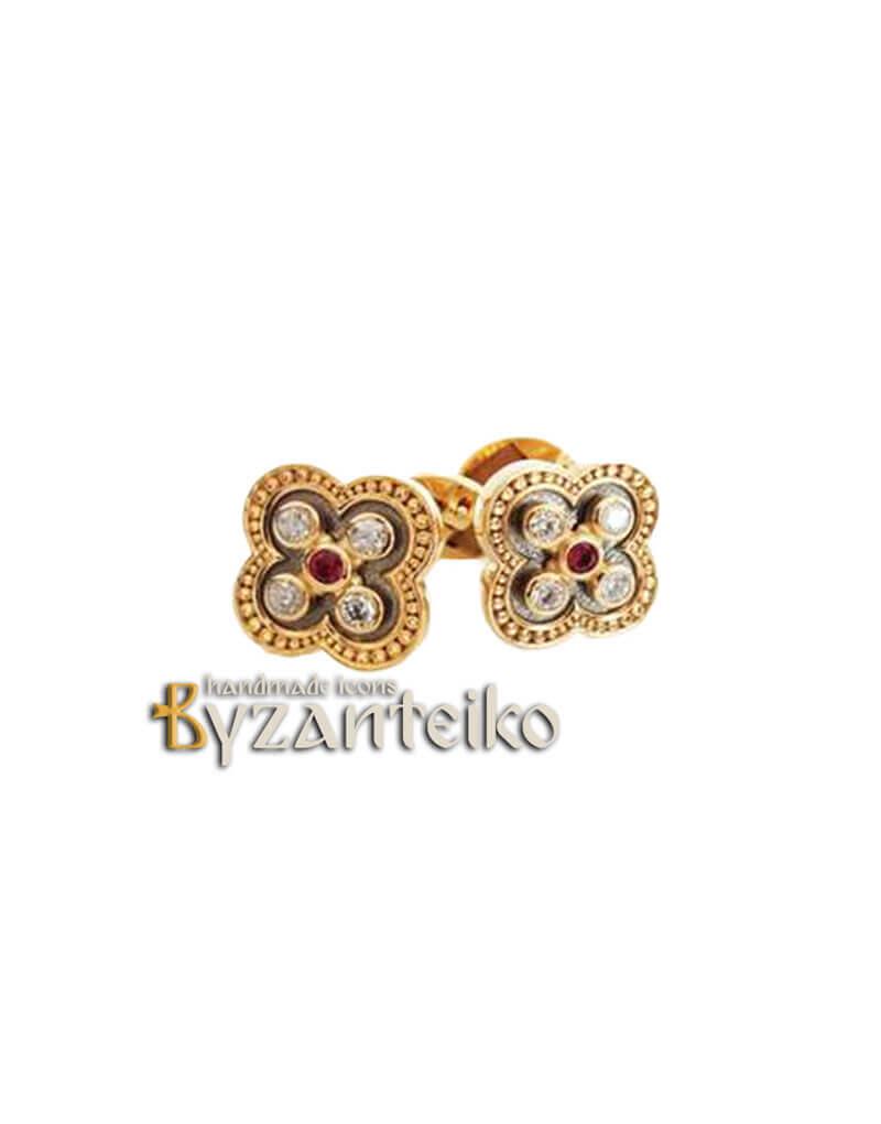 11803S-130.jpg Cuff links Flowers - Image 1