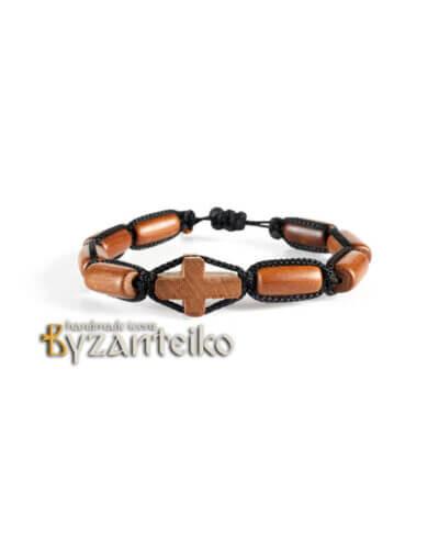 Wooden bracelet with Cross