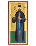 Άγιος Εφραίμ χειροποίτη εικονα με φύλλα χρυσού Byzanteiko Mount Athos Saint Ephraim
