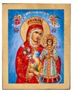 Παναγία Ρόδον το Αμάραντον χειροποίητη εικόνα επίπεδη Byzanteiko Mount Athos Meteora Theotokos Rodon Amaranton