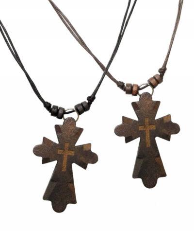 Σταυρός Λαιμού Ξύλινος-Wooden Cross Necklace