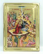 Η Γέννηση του Ιησού Χριστού με στιλβωτό εφέ The Birth of Jesus Christ Byzanteiko handmade icon