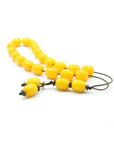 αρωματικό κομπολόι αραβικό λιβάνι κιτρινο οβάλ χαντρες byzanteiko komboloi aromatic 2