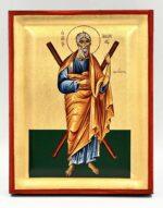 Άγιος Ανδρέας ο Πρωτόκλητος - χειροποίητη εικόνα handmade icon - byzanteiko - Saint Andrew the First-Called