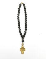 Κομποσχοίνι 33άρι με ημιπολύτιμες πέτρες αιματίτης - byzanteiko - Komboskini 33 beads hematite semi-precious stones