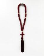 Κομποσχοίνι 50άρι φλος κόκκινο- Komboskini Prayer Rope with 50 knots red byzanteiko Mount Athos