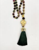 Κομποσχοίνι προσευχής 33άρι με ημιπολύτιμες χάντρες μάτι τίγρης-Άγιον Όρος - Image 3