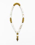 Κομποσχοίνι 50άρι με ημιπολύτιμους λίθους χαολίτη και λάβα - byzanteiko - komboskini 50 beads semi-precious haolite and lava