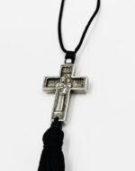 κρεμαστό αυτοκινήτου σταυρός αγιον όρος με φούντα παναγια αθωνίτισσα εσταυρωμένος -byzanteiko - car pendant cross byzantine 3