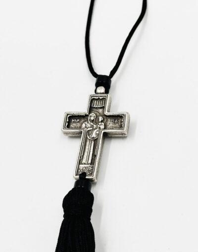 κρεμαστό αυτοκινήτου σταυρός αγιον όρος με φούντα παναγια αθωνίτισσα εσταυρωμένος -byzanteiko - car pendant cross byzantine 3