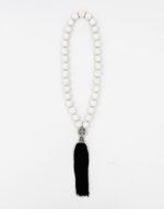 Prayer Rope 33 semi-precious white Lava beads - Image 3