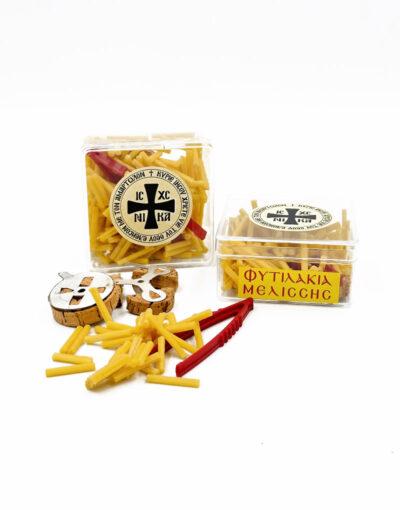 φυτιλάκια λουμίνια 20γρ μελισσοκέρι - byzanteiko - Beeswax Wick Float byzanteiko