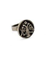 Silver-plated ring with byzantine double-headed eagle - Image 2