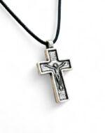 Silver Plated Neck Cross (Jesus Christ - Baptism) 4*2.2 cm - Image 2