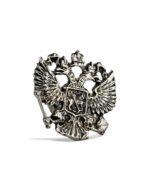 καρφίτσα πέτου βυζαντινός δικέφαλος αετός ασημί άγιος γεώργιος εφιππος byzanteiko - lapel pin byzantine double-headed eagle 1