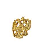 Καρφίτσα Πέτου Βυζαντινός Δικέφαλος Αετός Χρυσή 2.5*2,2 εκ. - Image 3