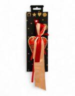 γούρι καρδιά μεταλλική σε κουτί δώρου - byzanteiko charm heart in gift box