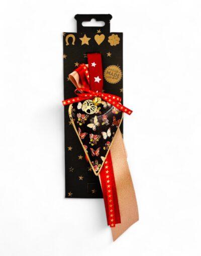 γούρι καρδιά μεταλλική σε κουτί δώρου - byzanteiko charm heart in gift box 15