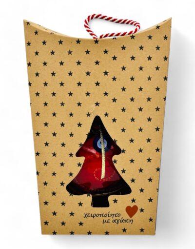 γούρι ρόδι μεταλλικό σε κουτί δώρου - byzanteiko charm pomegranate in gift box 1