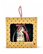 γούρι σπίτι ξύλινο σε κουτί δώρου - byzanteiko wooden house charm house in gift box 15