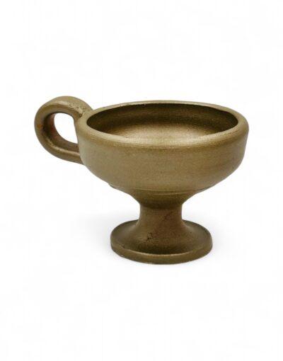 θυμιατό κεραμικό μπεζ - byzanteiko - incense burner beige