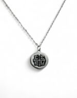 Μενταγιόν Λαιμού Ατσάλινο ασημί IC XC NI KA- byzanteiko - stainless steel pendant silver ic xc ni ka