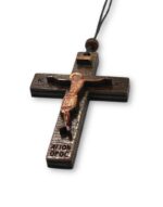 Athonite Wooden Hanging Car Cross Amulet | "Mount Athos" Engraving - Image 3