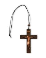 Athonite Wooden Hanging Car Cross Amulet | "Mount Athos" Engraving - Image 2