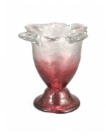 επιτραπέζιο καντήλι φυσητό γυαλί ροζ byzanteiko fusing blown glass table oil lamp rose