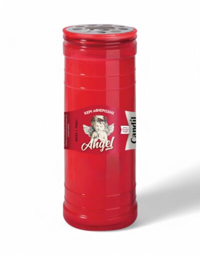 κερί αφιέρωσης 8024 Angel T100 κόκκινο candil - byzanteiko - memorial candle 8024 Angel T100