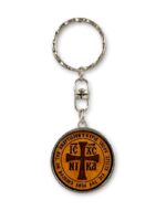 μπρελόκ σκαλιστό με σταυρό και ευχή - byzanteiko carved keychain with cross and prayer