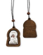 ξύλινο κρεμαστό φυλαχτό αυτοκινήτου με εικόνα της παναγίας - byzanteiko wooden hanging car pendant icon virgin mary 5