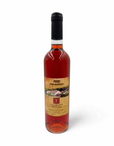 ροζέ οίνος ξηρός merlot μοσχάτο αμβούργου ροδίτη ιερό κελί αρχαγγέλων άγιον όρος byzanteiko - dry rose wine merlot muscat of hamburg roditis