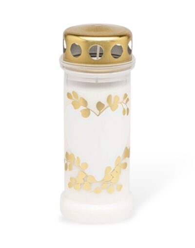 φυτικό κερί αφιέρωσης bolsius 70 ωρών λευκό με προσωπική αφιέρωση- byzanteiko vegatable wax memorial candle bolsius 70 hours with personal dedication