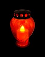 Ηλεκτρικό Κερί Αφιέρωσης Καρδιά Κόκκινη – Με Διακόπτη On-Off 150 ημερών - electric memorial candle red heart metallex 2