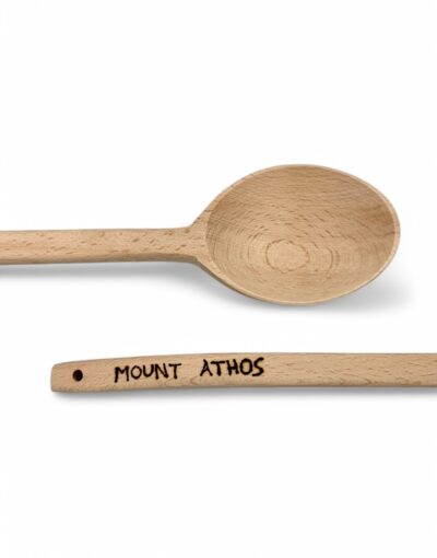 ξύλινη κουτάλα άγιον όρος χειροποίητη αγιορείτικη - wooden spoon mount athos handcrafted byzanteiko en