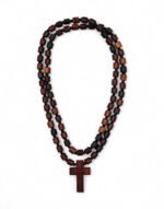 αγιορείτκος ξύλινος σταυρός λαιμού σκαλιστός χειροποίητος byzanteiko mount athos handcrafted athonite wooden cross necklace elegant beads