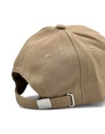 καπέλο υφασμάτινο μπεζ με velcro - byzanteiko - beige fabric hat with velcro patch panel- 1
