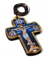 κρεμαστός σταυρός αυτοκινήτου εσταυρωμένος με υγρό γυαλί byzanteiko car hanging cross pendant with crucifiex jesus christ 2