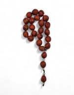 προσευχητάρι κρεμαστό αρωματικό μοσχοκάρυδο 21 χάντρες με σταυρό καφέ byzanteiko hanging prayer rope 21 beads aromatic nutmeg with cross brown 2