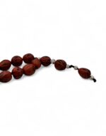 προσευχητάρι κρεμαστό αρωματικό μοσχοκάρυδο 21 χάντρες με σταυρό καφέ byzanteiko hanging prayer rope 21 beads aromatic nutmeg with cross brown