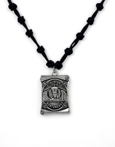 33 knot neck prayer rope necklace komboskini pendant Taxiarchis of Mantamados κομποσχοίνι λαιμού 33άρι μενταγιόν ταξιάρχης μανταμάδου