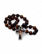 mount athos wooden bead pendant cross byzanteiko αγιορείτικος κρεμαστός σταυρός με ξύλινες χάντρες