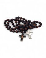 mount athos wooden bead pendant cross byzanteiko αγιορείτικος κρεμαστός σταυρός με ξύλινες χάντρες