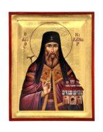 άγιος νικάνωρ χειροποίητη εικόνα byzanteiko handmade icon saint nikanor of mount kalistratos
