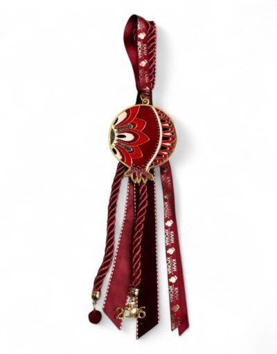 γούρι 2026 κόκκινο ρόδι σμάλτο byzanteiko christmas charm 2026 pomegranate red enamel