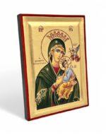 παναγία η φοβερά προστασία άγιον όρος χειροποιητη εικονα byzanteiko handmade icon virgin mary the formidable protection