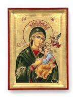 παναγία η φοβερά προστασία άγιον όρος χειροποιητη εικονα byzanteiko handmade icon virgin mary the formidable protection