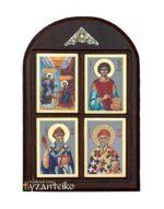 Σύνθεση – Ευαγγελισμός της Θεοτόκου, Άγιος Παντελεήμων, Άγιος Σπυρίδων