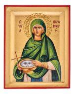 Αγία Παρασκευή χειροποίητη εικόνα με φύλλα χρυσού Byzanteiko Mount Athos Saint Paraskevi